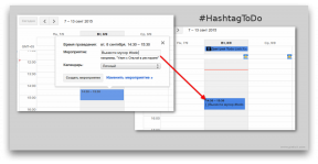 HashtagToDo macht Google Kalender in der Liste der Aufgaben
