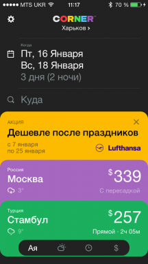 Corner für iOS: Finden Sie Tickets, ohne sich Gedanken über das Reiseziel