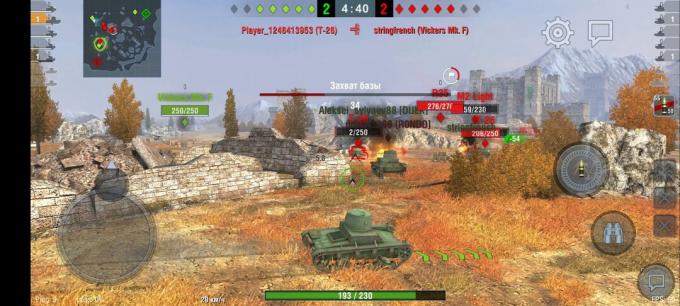 Grafikfunktionen von Realme X3 Superzoom in World of Tanks: Blitz